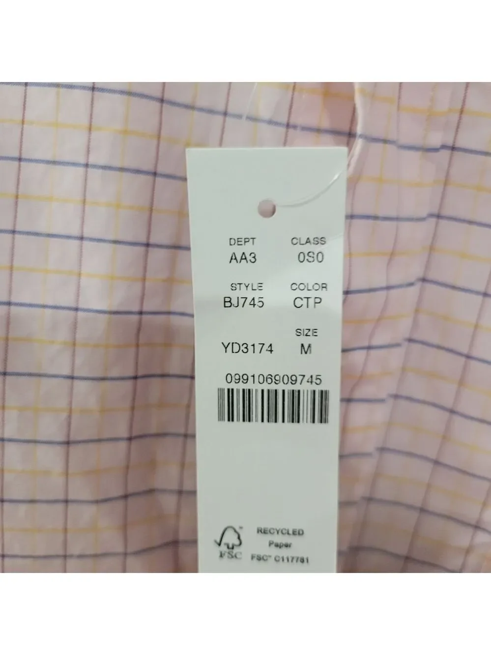 J Crew Slim Secret Wash cotton poplin shirt, NWT Sz M